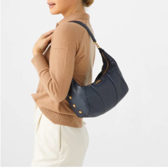 Hammitt MORGAN Blue Pebbled Leather Crossbody Bag NWT - Picture 7 of 13